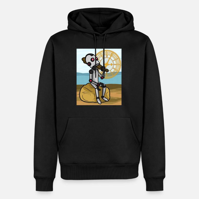 Robot Backtrak Robot Backtrak - Sweat à capuche Premium bio Homme - noir