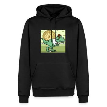 New Era Dino New Era Dino - Männer Premium Bio Hoodie - Schwarz - Vorne - Nico (187cm)