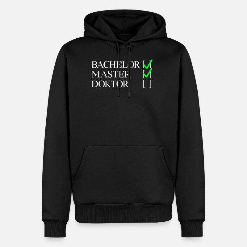 Bachelor Master Doktor | Masterabschluss Geschenk - Männer Premium Bio Hoodie - Schwarz