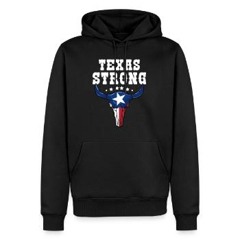 Longhorn Texas Flagge - Männer Premium Bio Hoodie - Schwarz - Vorne - Nico (187cm)