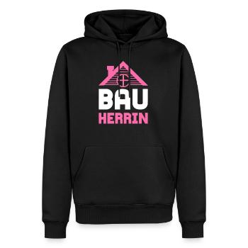 Construction mistress building mistress - Men’s Premium Organic Hoodie - black - Front - Nico (187cm)