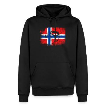 Vacances de pêche en Norvège en 2020 Groupe de pêcheurs - Sweat à capuche Premium bio Homme - noir - Devant - Nico (187cm)