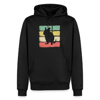 Degu - Men’s Premium Organic Hoodie - black - Front - Nico (187cm)