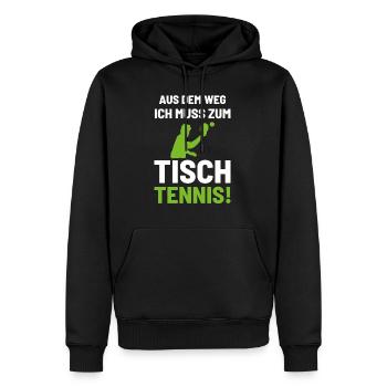 Tischtennis - Männer Premium Bio Hoodie - Schwarz - Vorne - Nico (187cm)