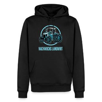Agriculteur agriculture agriculture agricole - Sweat à capuche Premium bio Homme - noir - Devant - Nico (187cm)