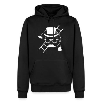 Chimney sweeper with sootbomb and ladder - Men’s Premium Organic Hoodie - black - Front - Nico (187cm)