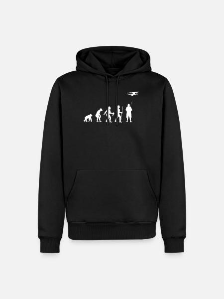 Modellflieger Pilot Modellflug Modellbau Geschenk - Männer Premium Bio Hoodie - Schwarz