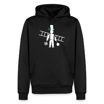 Ramoneur ramoneur métier de métier - Sweat à capuche Premium bio Homme - noir - Devant - Nico (187cm)