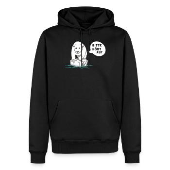 Klimawandel Umweltschutz Klimaschutz Umwelt Klima - Männer Premium Bio Hoodie - Schwarz - Vorne - Nico (187cm)