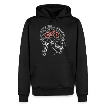 Vélo motrice cadeau motard cyclisme cyclisme - Sweat à capuche Premium bio Homme - noir - Devant - Nico (187cm)