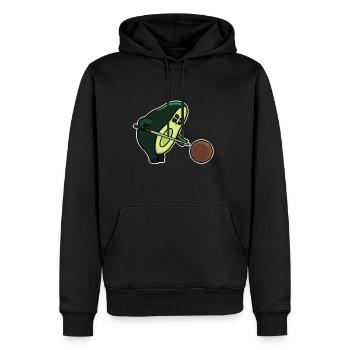 Billard avocat avec raquette et balle en cadeau - Sweat à capuche Premium bio Homme - noir - Devant - Nico (187cm)