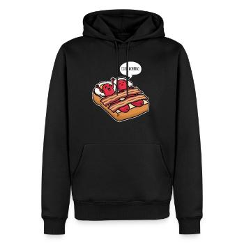 Guten Morgen Frühstück Wurst Eier Speck Toast - Männer Premium Bio Hoodie - Schwarz - Vorne - Nico (187cm)