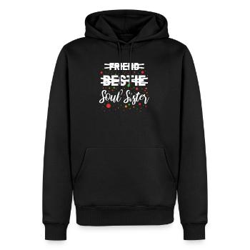 Freund Bestie Soul Sister - Männer Premium Bio Hoodie - Schwarz - Vorne - Nico (187cm)