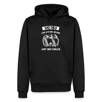 Skifahren-Ski-Dad - Männer Premium Bio Hoodie - Schwarz - Vorne - Nico (187cm)