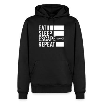 Mangez Sommeil Escape Répétez T-shirt Escape Room Team - Sweat à capuche Premium bio Homme - noir - Devant - Nico (187cm)