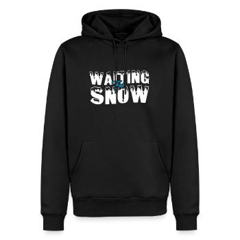 Waiting For Snow Skieur T-shirt cadeau - Sweat à capuche Premium bio Homme - noir - Devant - Nico (187cm)