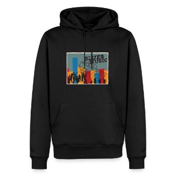 Blues - Sweat à capuche Premium bio Homme - noir - Devant - Nico (187cm)