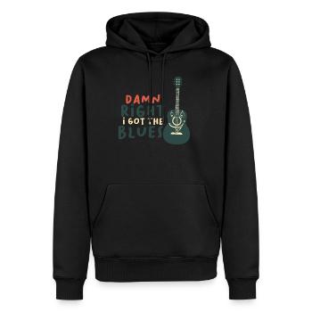 blues musik geschenk jazz geschenkidee gitarre - Männer Premium Bio Hoodie - Schwarz - Vorne - Nico (187cm)