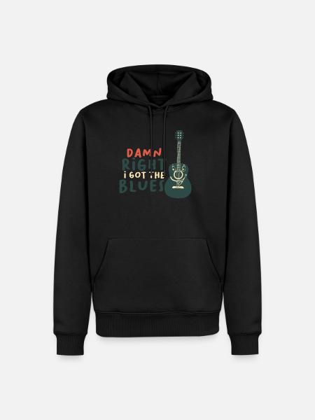 blues muziek cadeau jazz cadeau idee gitaar - Mannen Premium Bio hoodie - zwart
