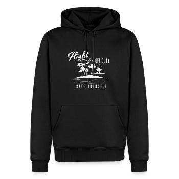 Hôtesse de l'air hôtesse de l'air en vacances / vacances - Sweat à capuche Premium bio Homme - noir - Devant - Nico (187cm)