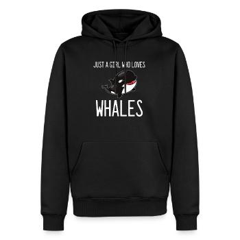 Orques orques - Sweat à capuche Premium bio Homme - noir - Devant - Nico (187cm)