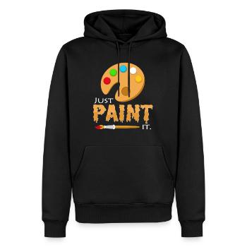 Male es einfach an Malermeister Maler Geschenk - Männer Premium Bio Hoodie - Schwarz - Vorne - Nico (187cm)