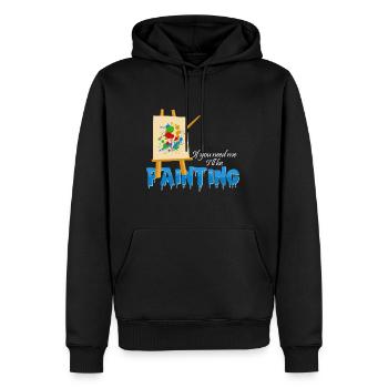 artiste - Sweat à capuche Premium bio Homme - noir - Devant - Nico (187cm)