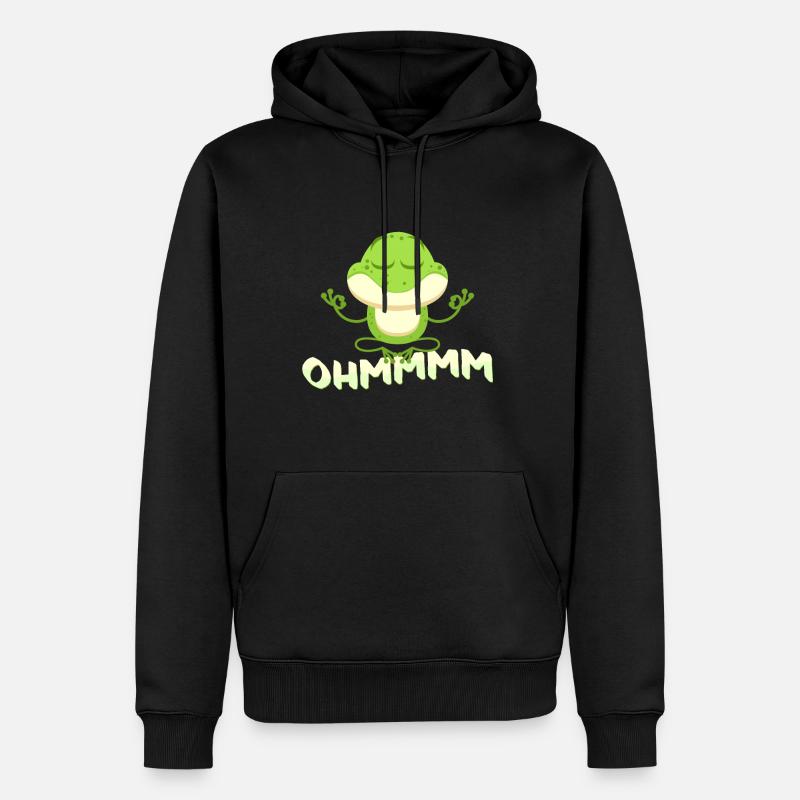 Frosch - Männer Premium Bio Hoodie - Schwarz