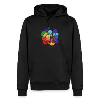 Artist-painter's palette - Men’s Premium Organic Hoodie - black - Front - Nico (187cm)