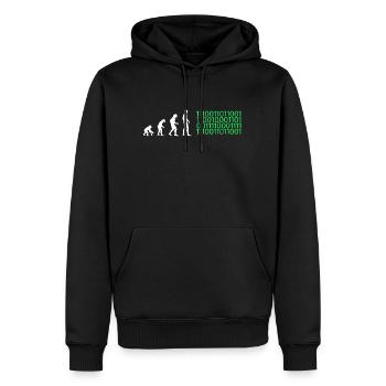 Evolution Künstliche Intelligenz - Männer Premium Bio Hoodie - Schwarz - Vorne - Nico (187cm)