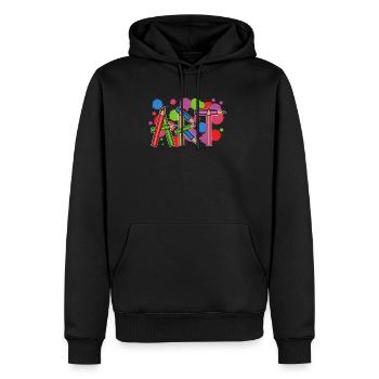 Professeur d'artiste pour artistes - Sweat à capuche Premium bio Homme - noir - Devant - Nico (187cm)