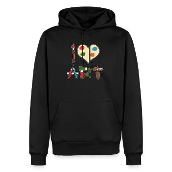 Professeur d'artiste pour artistes - Sweat à capuche Premium bio Homme - noir - Devant - Nico (187cm)