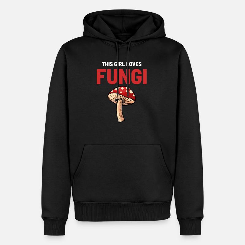 Champignons champignons mycologues - Sweat à capuche Premium bio Homme - noir