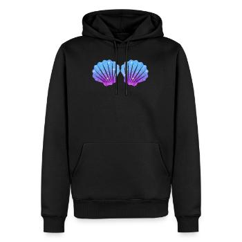 coquillage sirène - Sweat à capuche Premium bio Homme - noir - Devant - Nico (187cm)