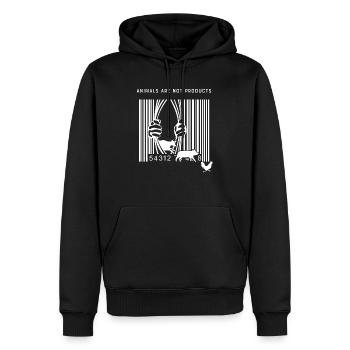 Activiste du bien-être animal - Sweat à capuche Premium bio Homme - noir - Devant - Nico (187cm)