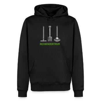 Rechenzentrum Rechenzentrum Rechenzentrum - Männer Premium Bio Hoodie - Schwarz - Vorne - Nico (187cm)
