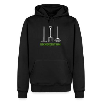 Rechenzentrum Rechenzentrum Rechenzentrum - Männer Premium Bio Hoodie - Schwarz - Vorne - Nico (187cm)