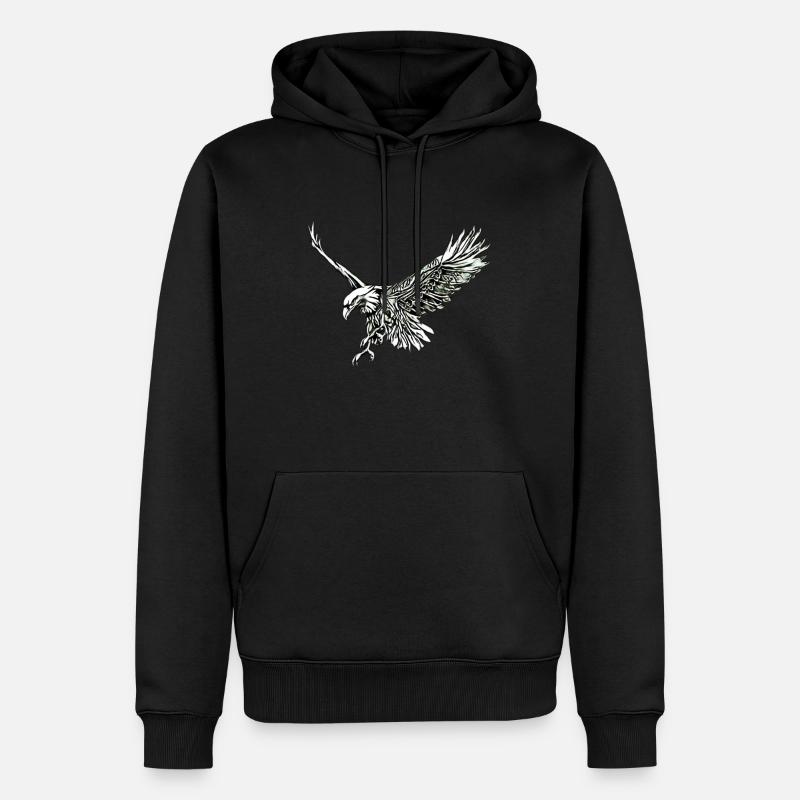 Aigle - Sweat à capuche Premium bio Homme - noir