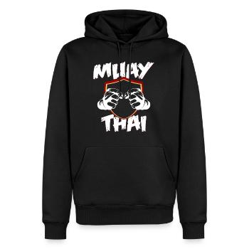 Thaiboxen - Männer Premium Bio Hoodie - Schwarz - Vorne - Nico (187cm)