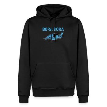 Bora Bora-Schildkröte - Männer Premium Bio Hoodie - Schwarz - Vorne - Nico (187cm)