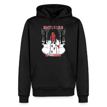 Böser Weihnachtsmann Blut Weihnachten Wald - Männer Premium Bio Hoodie - Schwarz - Vorne - Nico (187cm)