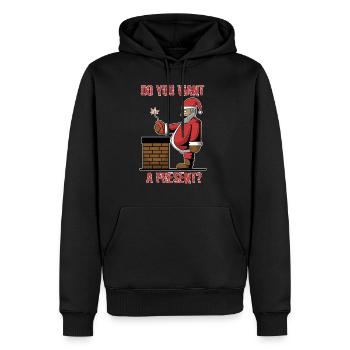 Böser Weihnachtsmann Geschenk Dynamit Schornstein - Männer Premium Bio Hoodie - Schwarz - Vorne - Nico (187cm)