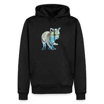 Fox - Men’s Premium Organic Hoodie - black - Front - Nico (187cm)