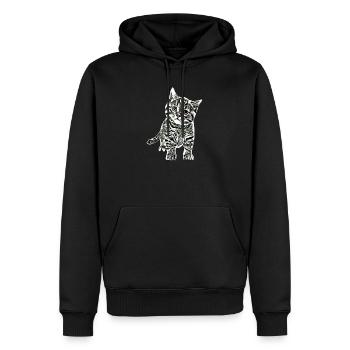 Kätzchen - Männer Premium Bio Hoodie - Schwarz - Vorne - Nico (187cm)