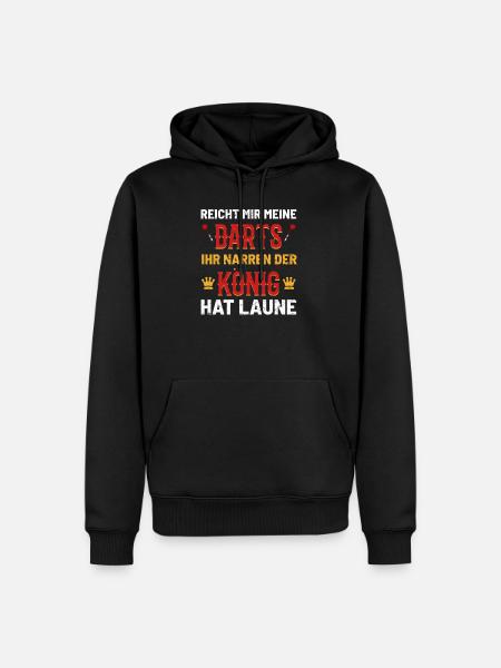 Dart Dart-Spieler - Männer Premium Bio Hoodie - Schwarz