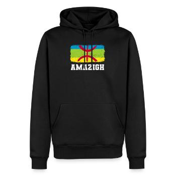Amazigh Flagge - Männer Premium Bio Hoodie - Schwarz - Vorne - Nico (187cm)