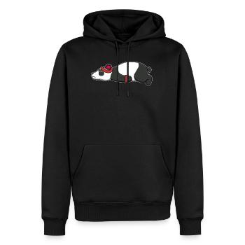 Panda Bear Fitness Gym Workout Workout - Men’s Premium Organic Hoodie - black - Front - Nico (187cm)
