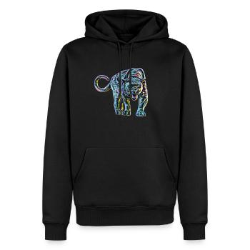 Panther - Männer Premium Bio Hoodie - Schwarz - Vorne - Nico (187cm)