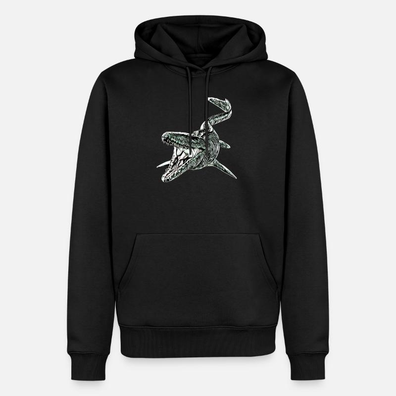 Mosasaurus - Sweat à capuche Premium bio Homme - noir