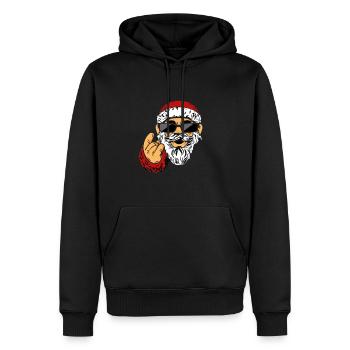 cool santa weihnachtsmann geschenk - Männer Premium Bio Hoodie - Schwarz - Vorne - Nico (187cm)